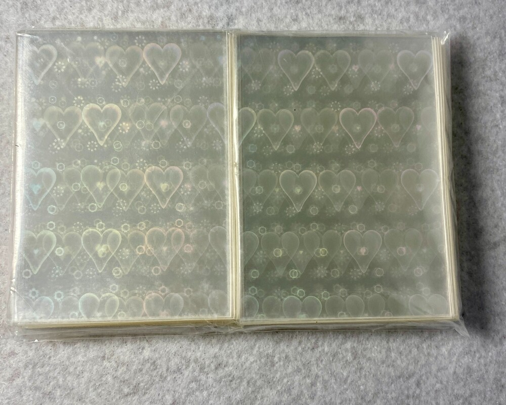 100 Hlographic Heart Photocard Sleeves 65X90mm Trading Card Protectors NEW